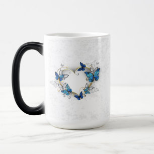 Mug Magic Coeur bijoux avec papillons Morpho