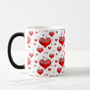 Mug Magic Coeurs rouges tombants (Vous Choisissez Couleur Ar