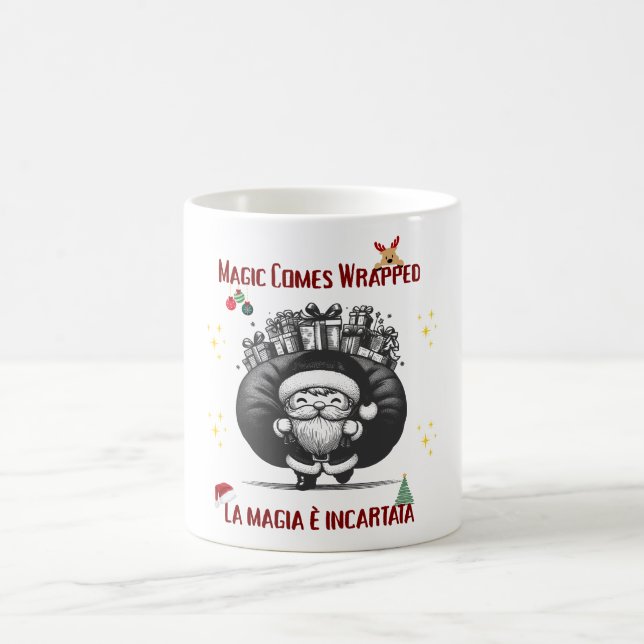 Mug Magic Comes Wrapped – Bilingual Christmas Design (Centre)