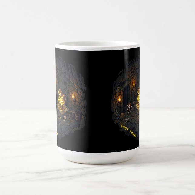 Mug Magic Conception de Pixel Art de Donjon Fantastique avec (Centre)
