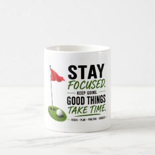 Mug Magic Conception de typographie de style de vie de golf