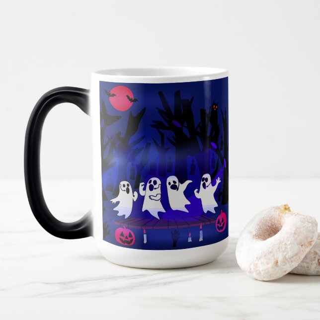Mug Magic Concours de chant de fantôme dans le cimetière de  (Avec donut)