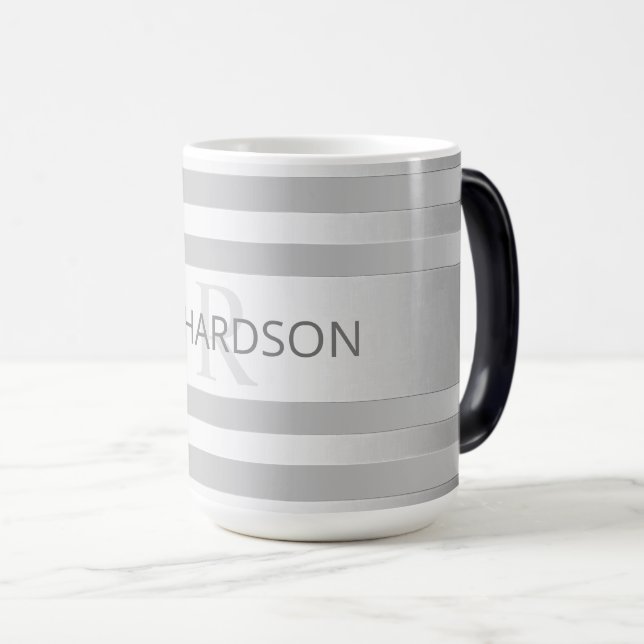 Mug Magic Contemporain Faux Argent Ombre Gris (Devant droit)