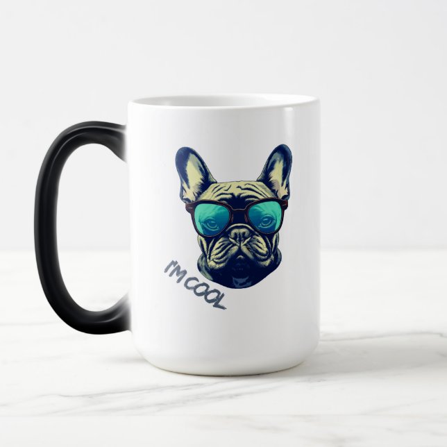 Mug Magic Cool French Bulldog in Sunglasses (Gauche)
