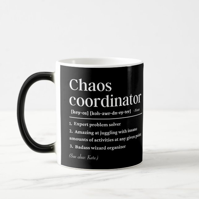 Mug Magic Coordinateur Chaos Personnalisé Funny Définition (Gauche)