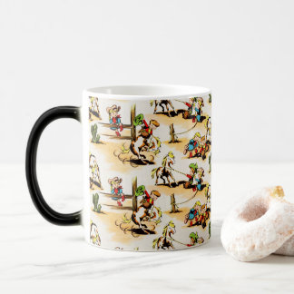 Mug Magic Cowboy vintage Country Kids Pony Cactus