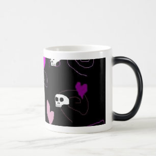 Mug Magic Crânes gothiques et coeurs d'EMO