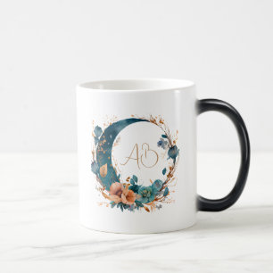Mug Magic Créez votre propre Boho Turquoise & Pêcher Floral 