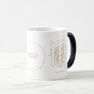 Mug Magic Créez votre propre Elegant Gold & White Scorpio