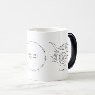 Mug Magic Créez votre propre élégant Taurus noir et blanc