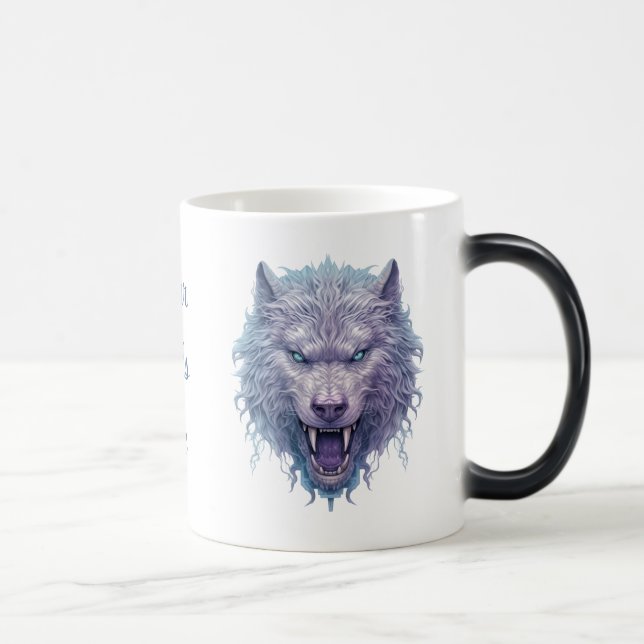 Mug Magic Créez votre propre loup mauve pervers (Droite)