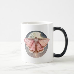 Mug Magic Créez votre propre papillon de Pleine lune rose