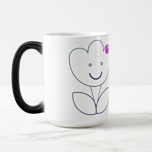 Mug Magic cute smiling flower (Gauche)