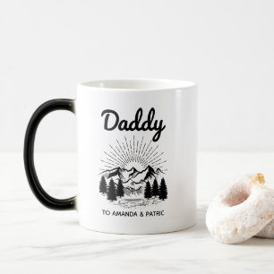 Mug Magic Daddy Kids Noms Fête des pères moderne Script