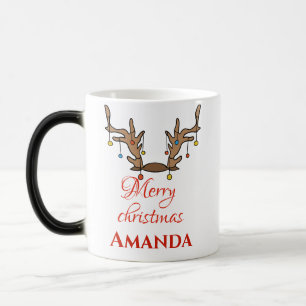 Mug Magic Décor de rennes personnalisé - Joyeux Noël