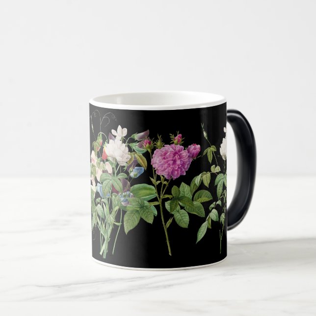 Mug Magic Design botanique floral rose et blanc élégant (Devant droit)
