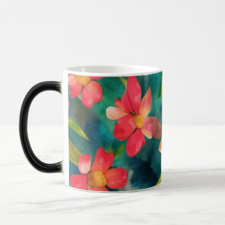 Mug Magic Design Motif de couleur d'eau florale