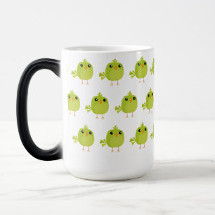 Mug Magic Dessin d'oiseau vert