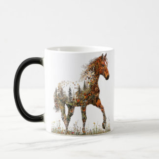 Mug Magic Double Exposure Horse Mug–Forest and Freedom
