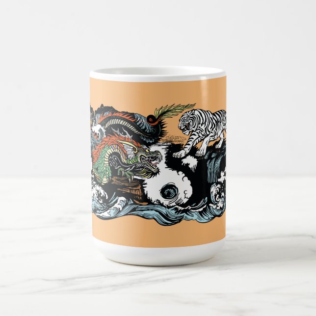 Mug Magic Dragon chinois contre Tigre (Centre)