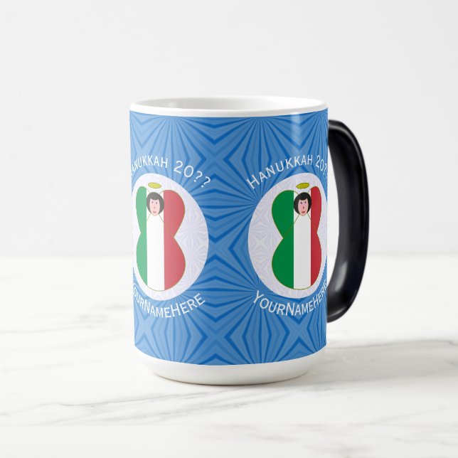 Mug Magic Drapeau Angel italien pour Hanoukka (Devant droit)