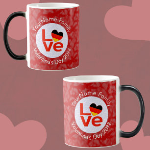 Mug Magic Drapeau de coeur allemand Deutsch Red LOVE