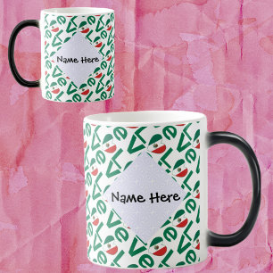 Mug Magic Drapeau de coeur grec en bleu Love Carrelé Personn