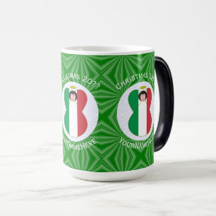 Mug Magic Drapeau de Noël personnalisé Italien Ange