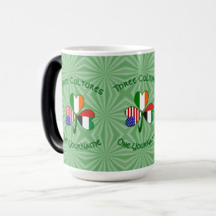 Mug Magic Drapeau personnalisé Shamrock américain irlandais