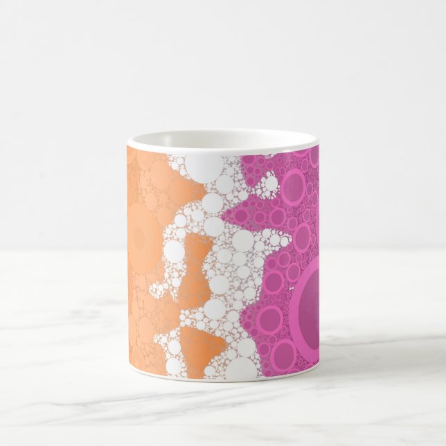 Mug Magic Drapeau Super bohème Bubbly Lesbian Pride Abstrait (Centre)