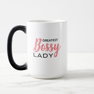 Mug Magic Drôle Boss Lady Rose White Typographie
