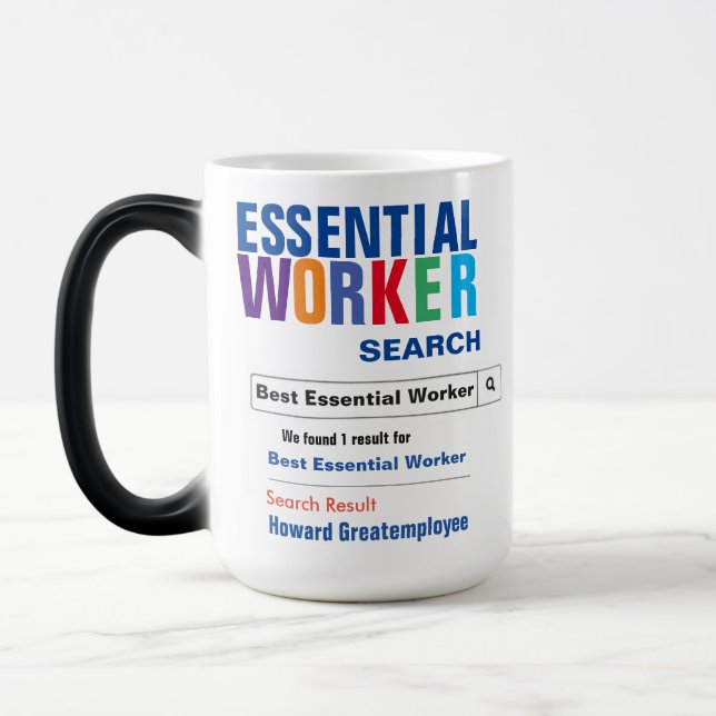 Mug Magic Drôle meilleure recherche de travailleur essentiel (Gauche)