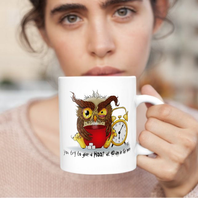Mug Magic Drôle Morning Cranky Owl (Créateur téléchargé)