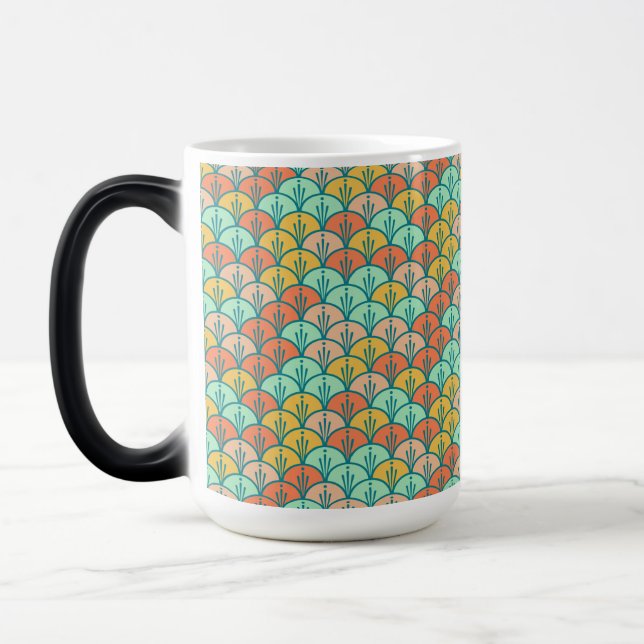 Mug Magic Echelle de poisson géométrique moderne et colorée (Gauche)