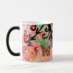 MUG MAGIC ÉCLAIRAGE À BOUTEILLE, MONOGRAMME FLORAL NOIR,