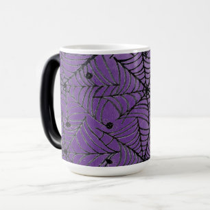 Mug Magic Éffrayante Halloween Spider Webs sur violet