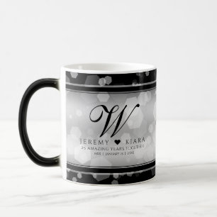 Mug Magic Élégant 25e anniversaire de Mariage d'argent
