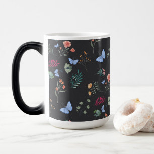 Mug Magic Elégant café Floral & Butterfly Botanical Garden