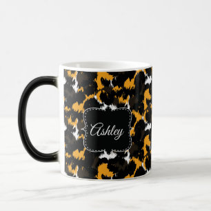 Mug Magic Élégant Cheetah Imprimer Splash Fun Monogramme per