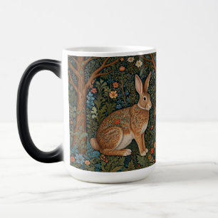 Mug Magic Élégant retro lapin boisé boisé fleuri