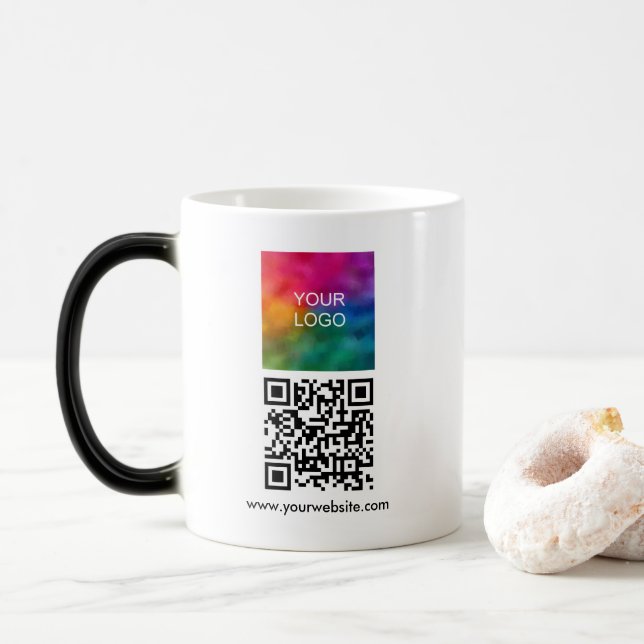 Mug Magic Elegant Your Logo Custom QR Code Promotional (Avec donut)