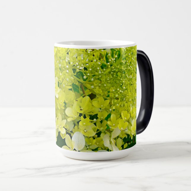 Mug Magic Élégante Chartreuse Vert Limelight Hydrangea (Devant droit)