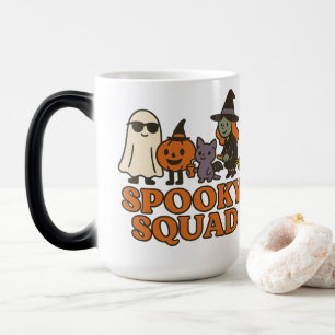 Mug Magic Équipe effrayante Design de chat citrouille sorciè