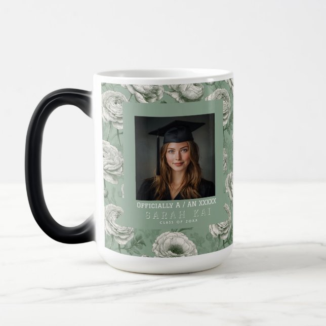 Mug Magic Exercice de début de fleur de renoncule unique (Gauche)
