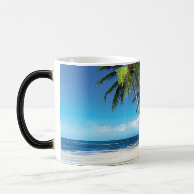 Mug Magic Exotic beach throw pillow (Gauche)