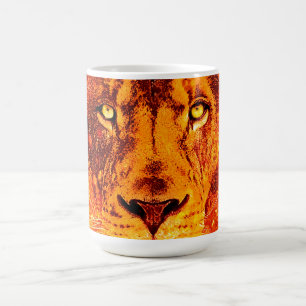 Mug Magic Face de lion orange