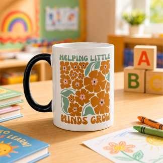 Mug Magic Faire grandir les petits esprits Fleur rétro