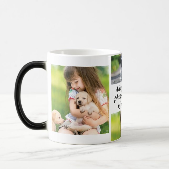 Mug Magic Faites votre propre collage photo et texte (Gauche)