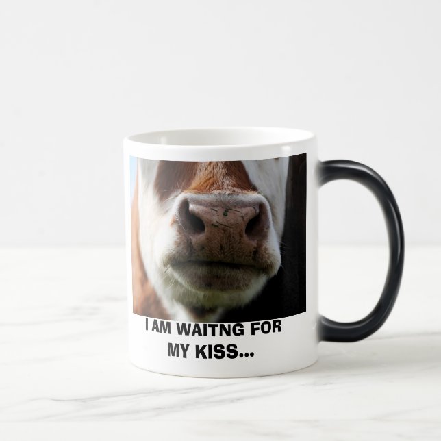 Mug Magic fermez-vous d'une vache, JE SUIS WAITNG POUR MON (Droite)