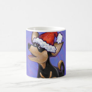 Mug Magic Festive de nuit étoilée Chihuhua à Santa Hat